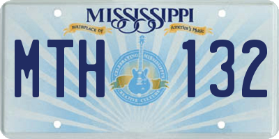 MS license plate MTH132