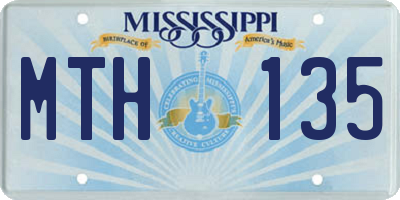 MS license plate MTH135