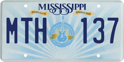 MS license plate MTH137