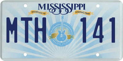 MS license plate MTH141