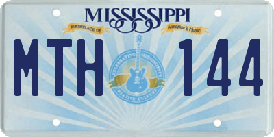 MS license plate MTH144