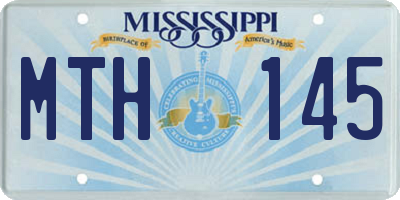 MS license plate MTH145