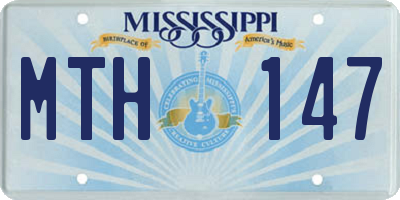 MS license plate MTH147