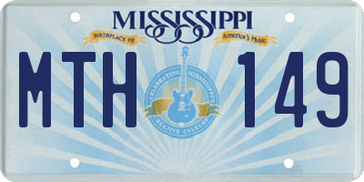 MS license plate MTH149