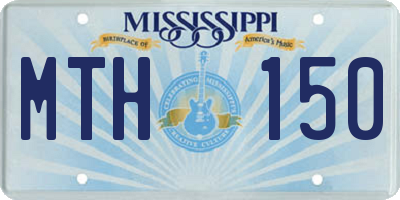 MS license plate MTH150