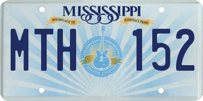 MS license plate MTH152