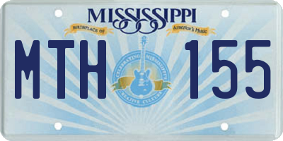 MS license plate MTH155