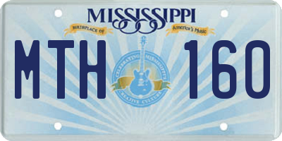 MS license plate MTH160