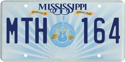 MS license plate MTH164