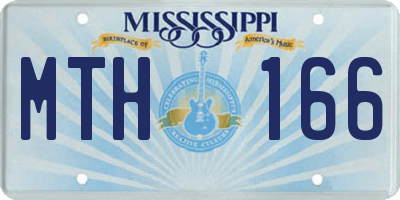 MS license plate MTH166