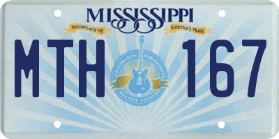 MS license plate MTH167