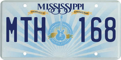 MS license plate MTH168