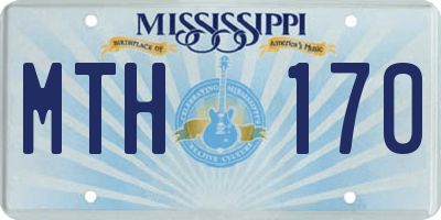 MS license plate MTH170