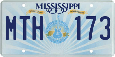 MS license plate MTH173