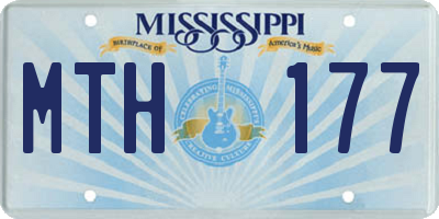 MS license plate MTH177