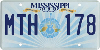 MS license plate MTH178