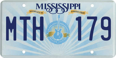 MS license plate MTH179