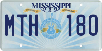 MS license plate MTH180