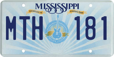 MS license plate MTH181