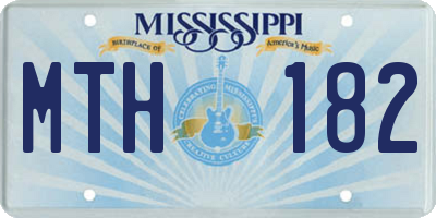 MS license plate MTH182