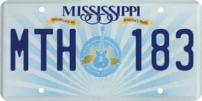 MS license plate MTH183