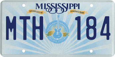 MS license plate MTH184