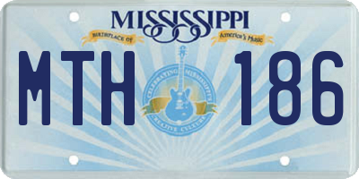 MS license plate MTH186