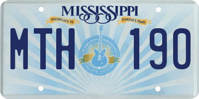 MS license plate MTH190