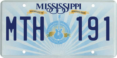 MS license plate MTH191
