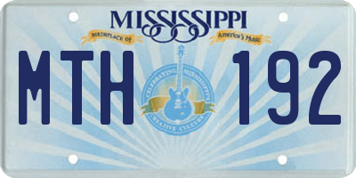 MS license plate MTH192
