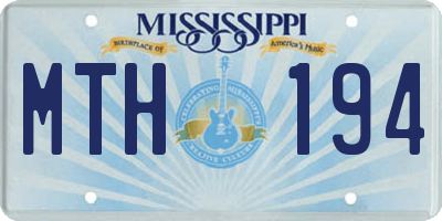 MS license plate MTH194
