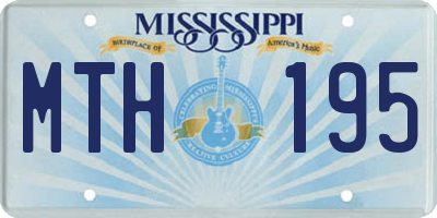 MS license plate MTH195