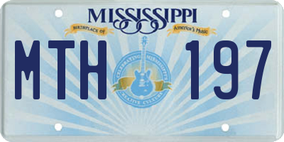MS license plate MTH197