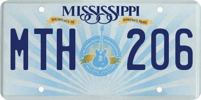 MS license plate MTH206