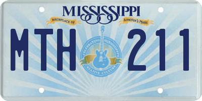MS license plate MTH211