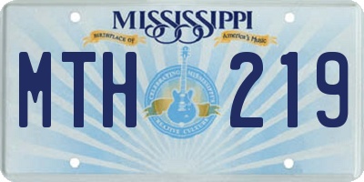 MS license plate MTH219