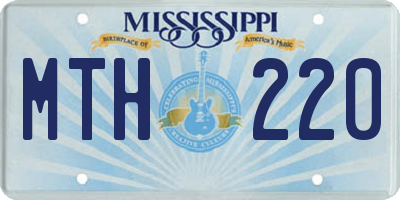 MS license plate MTH220