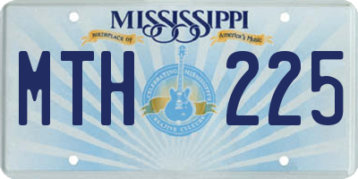 MS license plate MTH225