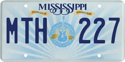 MS license plate MTH227