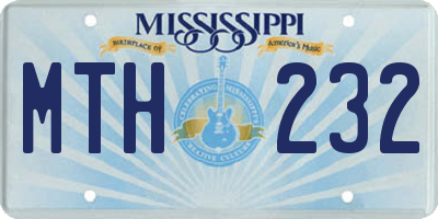 MS license plate MTH232