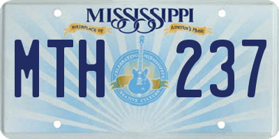 MS license plate MTH237