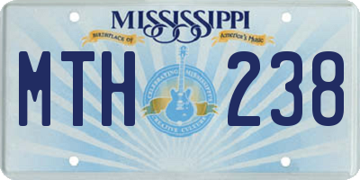MS license plate MTH238