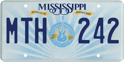 MS license plate MTH242