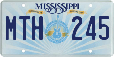 MS license plate MTH245