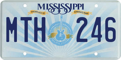 MS license plate MTH246
