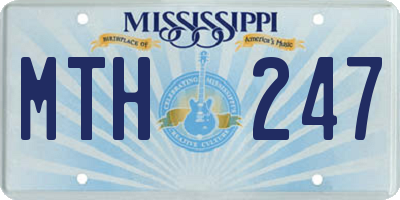 MS license plate MTH247