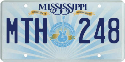 MS license plate MTH248