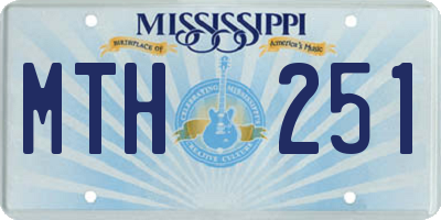 MS license plate MTH251