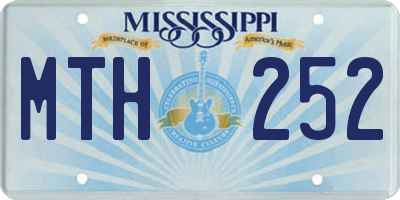 MS license plate MTH252