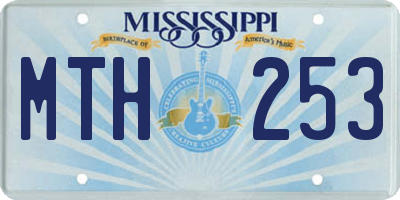 MS license plate MTH253